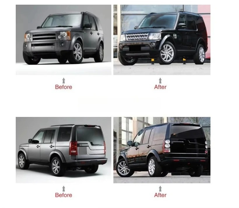 For  Discovery 3 2005-2009 Upgrade to 2014-2016 Discovery 4 Old to New Front and Rear Bumper Completely Body Kit